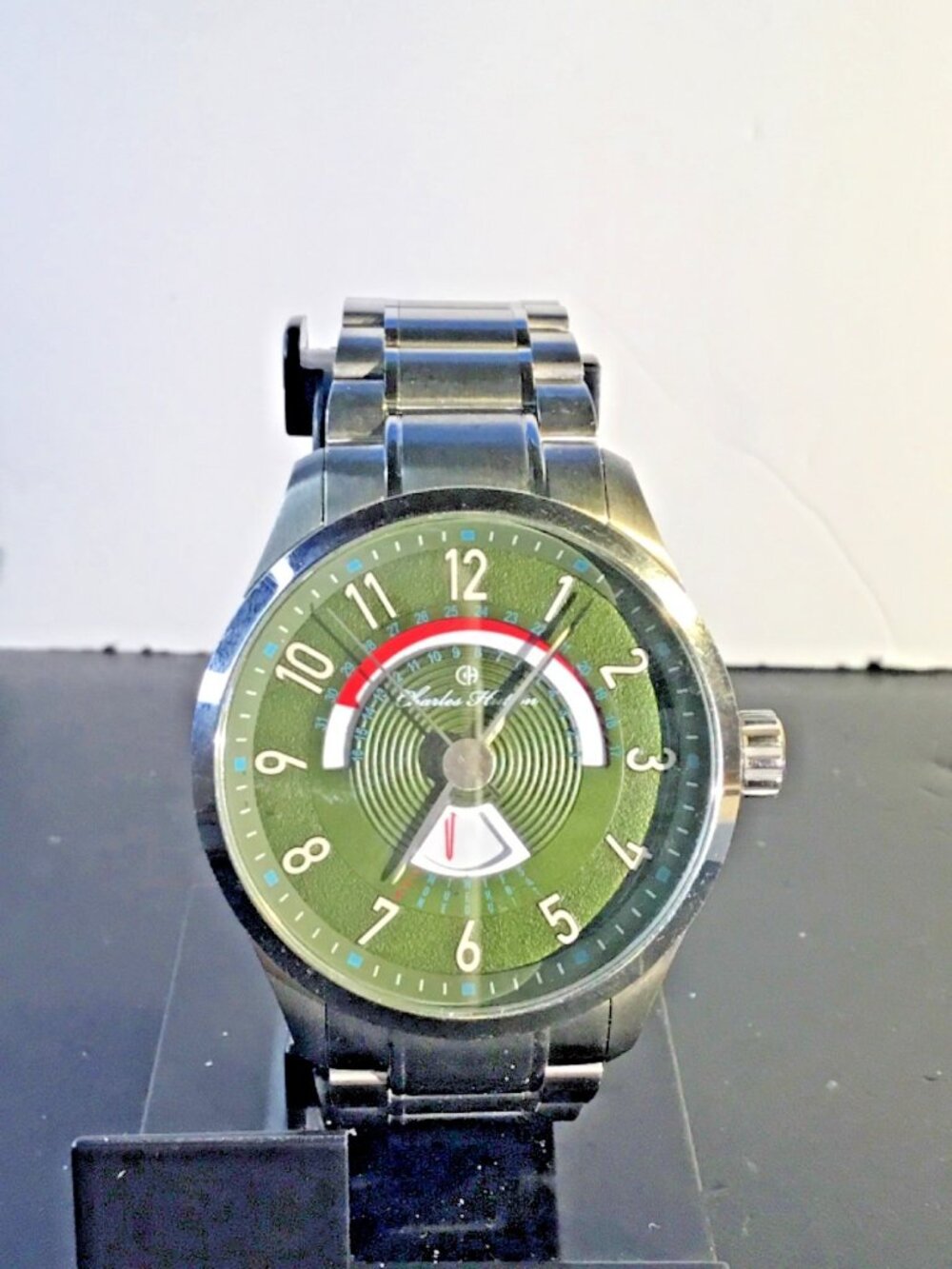 Charles Hutton Longbridge Men’s Watch – Stainless Steel – Day/Date – 42mm